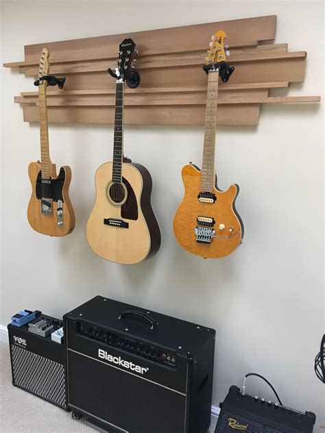 build a wall mounted guitar rack